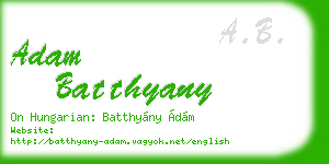 adam batthyany business card