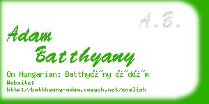 adam batthyany business card